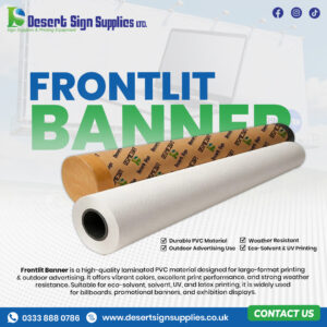 Desert Sign Frontlit Banner Post signage product