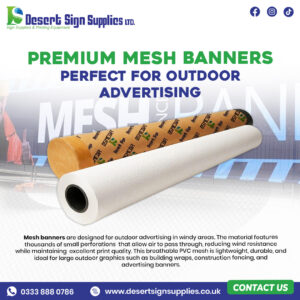 Desert Sign Mesh Banner Post signage product