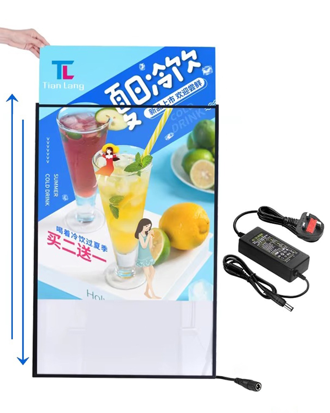 A1 LED Light Box – Ultra Slim Backlit Advertising Display Frame
